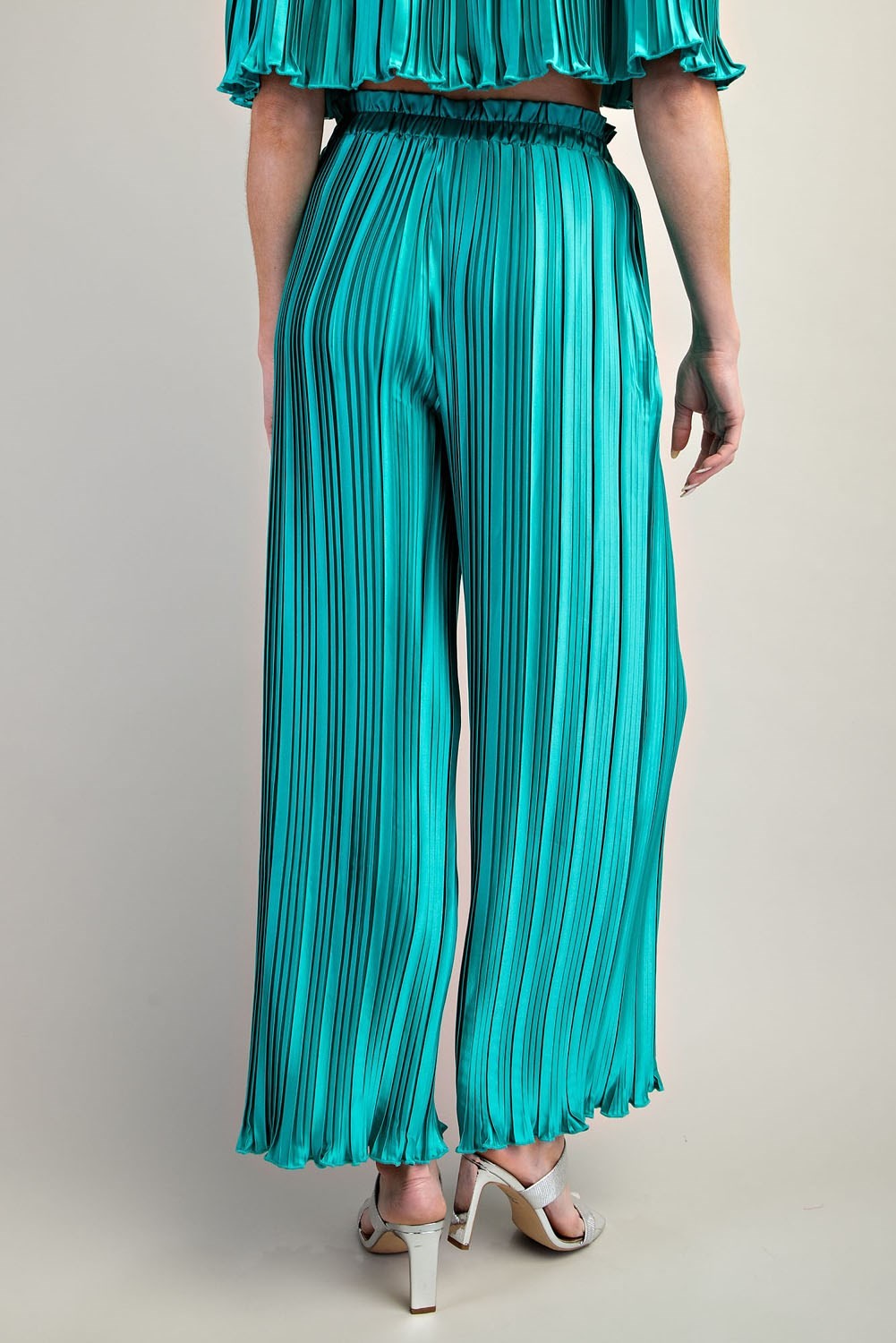 Hammered Satin Pocket Pants