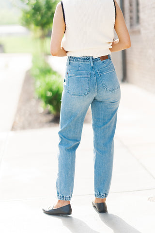 Judy Blue Denim Jogger - barndoorboutiquetn