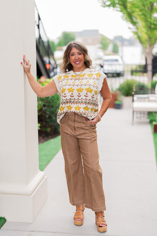 Cottage Garden Sweater Vest - barndoorboutiquetn