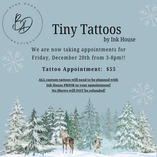 December Tiny Tattoos - barndoorboutiquetn