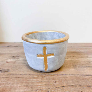 Modern Elegance Cross Candle Holder - barndoorboutiquetn