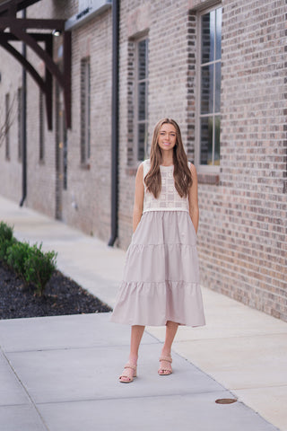 Elegant Heirloom Midi Dress