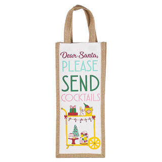 Santa Send Cocktails Wine Bag - barndoorboutiquetn