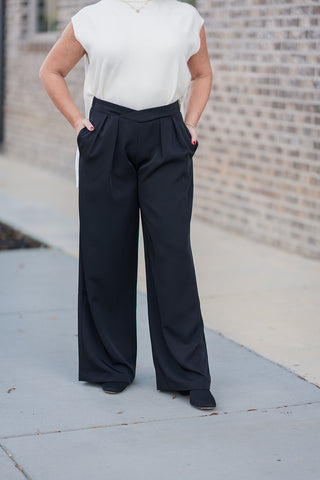 Pleated Palazzo Pants