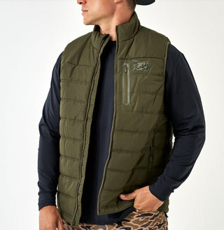 Off-Grid Olive Puffer Vest - barndoorboutiquetn