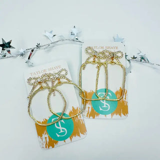 Nina Bow Hoops - barndoorboutiquetn