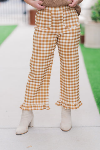 Honeycomb Ruffle Pants - barndoorboutiquetn