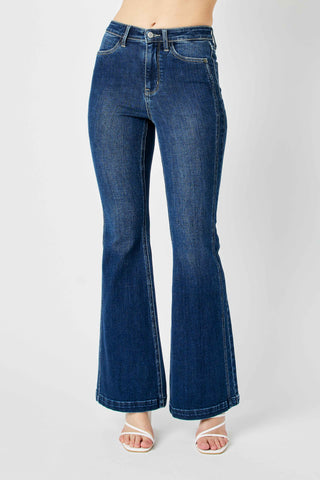 Judy Blue Side Detail Flare Jeans - barndoorboutiquetn