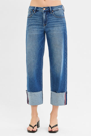Risen Sundown Cuffed Jeans - barndoorboutiquetn