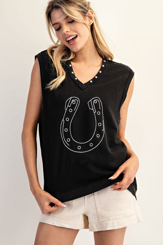 Lucky Charm Knit Vest - barndoorboutiquetn