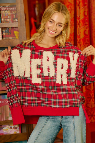Jolly Plaid Pullover - barndoorboutiquetn