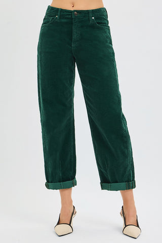 Risen Evergreen Corduroy Crop Pants