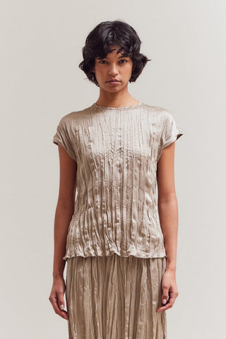 Linear Luxe Satin Top - barndoorboutiquetn