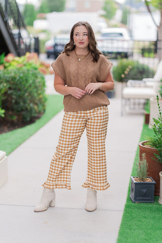 Honeycomb Ruffle Pants - barndoorboutiquetn
