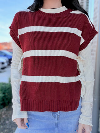 Cranberry Cream Sweater
