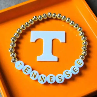 Tennessee Gold Beaded Bracelet