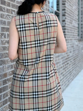 Precious Plaid Mini Dress - barndoorboutiquetn