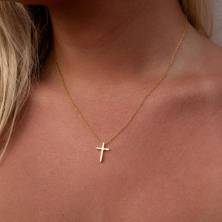 Gold Cross Necklace - barndoorboutiquetn