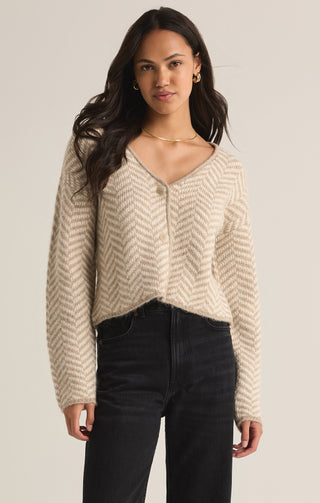 Z Supply Naomi Herringbone Cardigan - barndoorboutiquetn