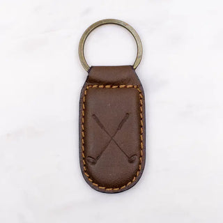 Golf Leather Embossed Keychain - barndoorboutiquetn