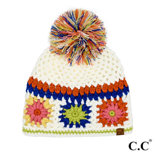 Crochet Pom Beanie - barndoorboutiquetn