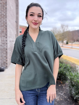 Ruffled Solstice Blouse - barndoorboutiquetn