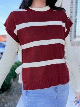 Cranberry Cream Sweater