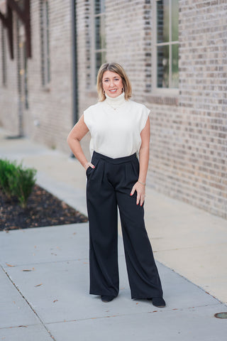 Pleated Palazzo Pants - barndoorboutiquetn