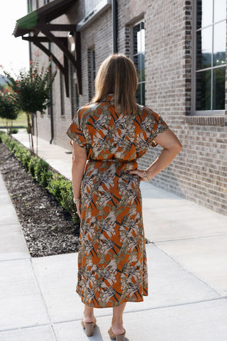 Amber Glow Midi Dress - barndoorboutiquetn