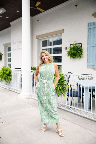 Sandy Shores Embroidered Midi Dress - barndoorboutiquetn