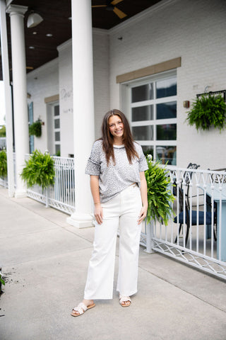 Ivory Instinct Spotted Knit Top - barndoorboutiquetn
