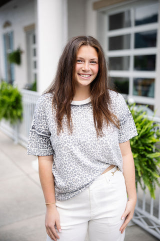 Ivory Instinct Spotted Knit Top - barndoorboutiquetn