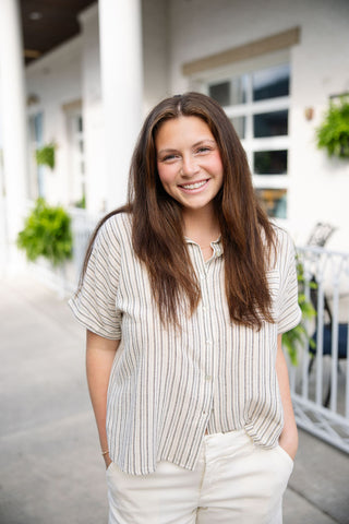 Textured Tides Striped Shirt - barndoorboutiquetn
