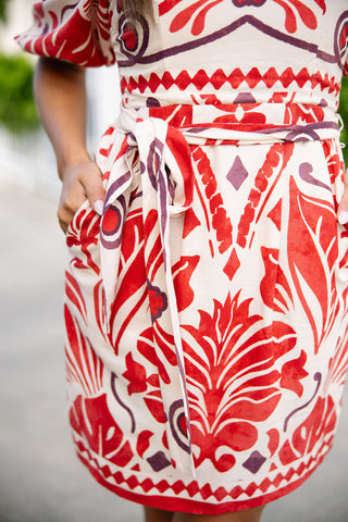 Crimson Oasis Mini Dress - barndoorboutiquetn