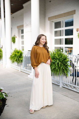 Sun-Kissed Sand Ruffle Pants - barndoorboutiquetn