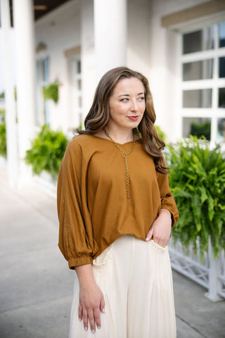 Cinnamon Spice Slouch Top - barndoorboutiquetn