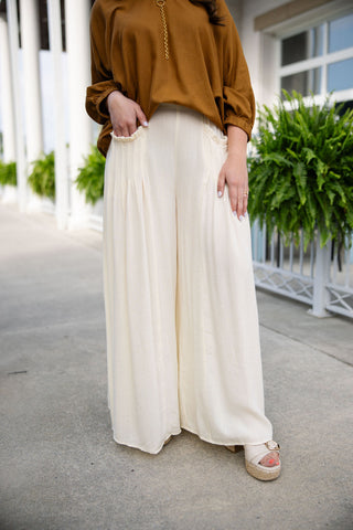 Sun-Kissed Sand Ruffle Pants - barndoorboutiquetn