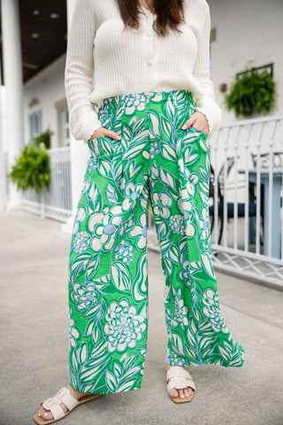 Emerald Oasis Cropped Pants - barndoorboutiquetn