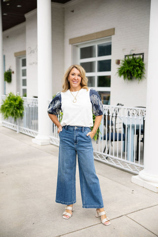 Indigo Blossom Top - barndoorboutiquetn