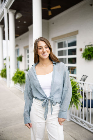 Coastal Breeze Tie-Top - barndoorboutiquetn