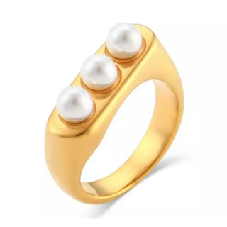 Triple Pearl Ring