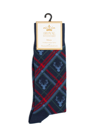 Highland Stag Cotton Socks - barndoorboutiquetn