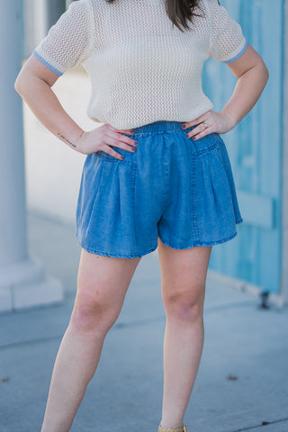 Margot Tencel Shorts - barndoorboutiquetn