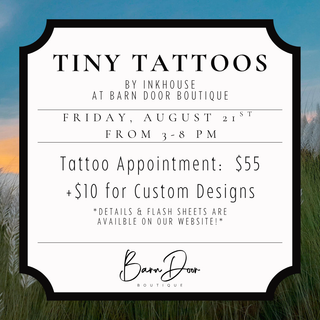 August Tiny Tattoos - barndoorboutiquetn