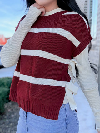 Cranberry Cream Sweater
