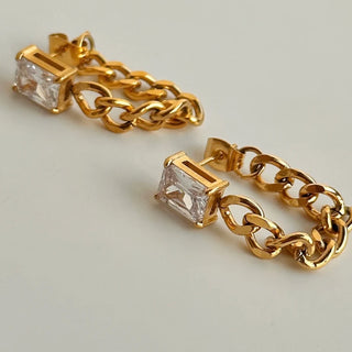 Diamond Chain Earrings