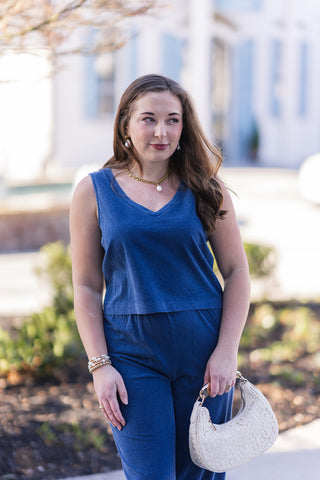 Z Supply Sloane V-Neck Denim Tank - barndoorboutiquetn