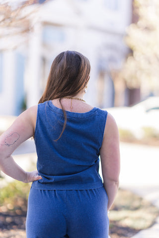 Z Supply Sloane V-Neck Denim Tank - barndoorboutiquetn