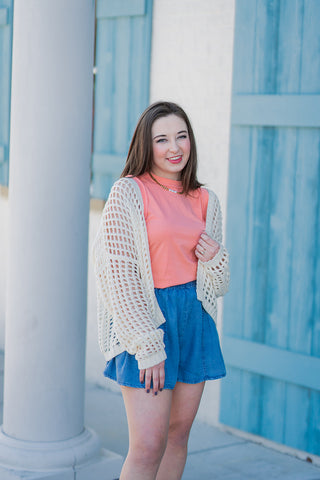 Seabreeze Open-Knit Cardi - barndoorboutiquetn