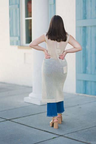 Natural Open-Knit Cardigan - barndoorboutiquetn